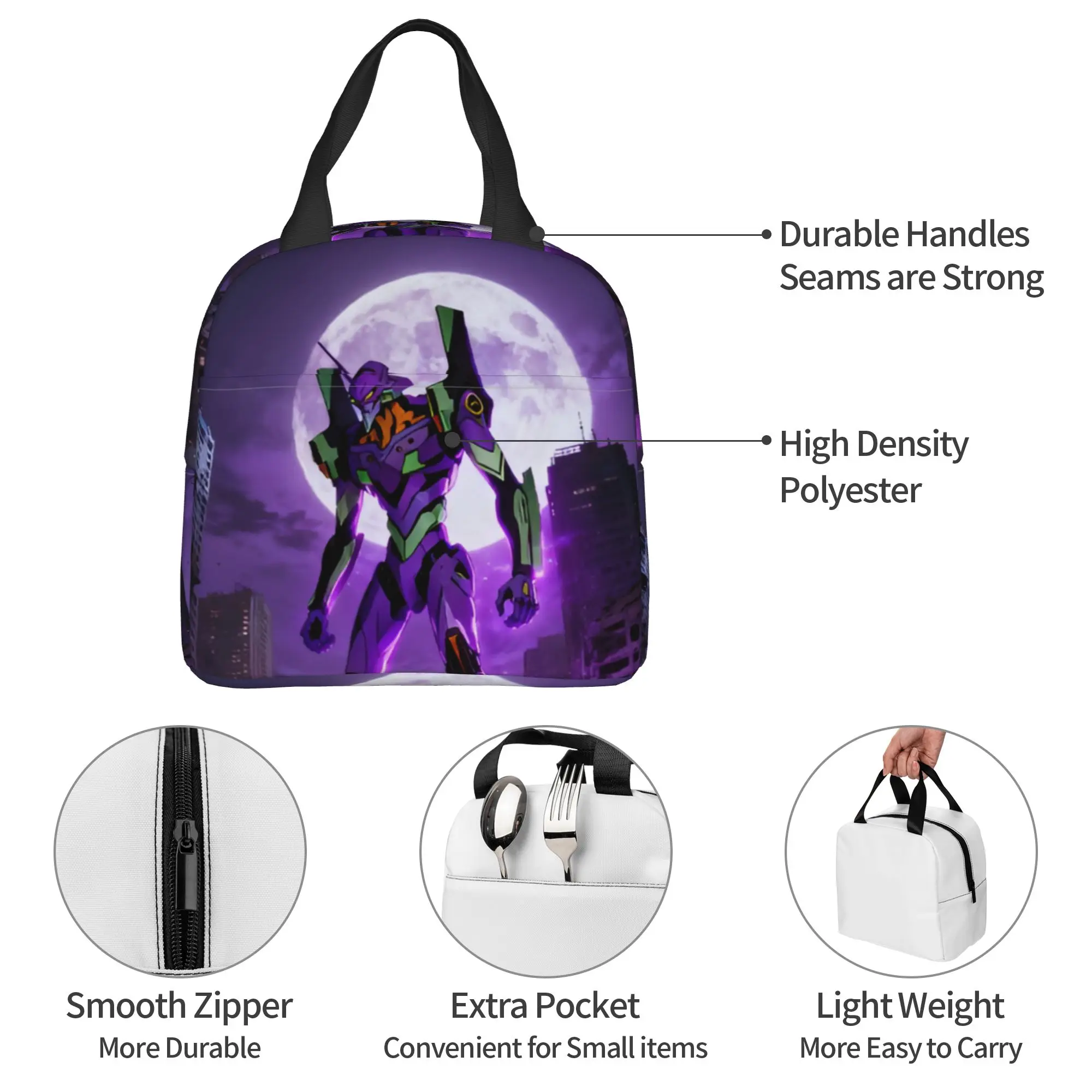 Custom E-Evangelions Lunch Bag Women Mecha Style Warm Cooler Insulated Lunch Box for School
Custom E-Evangelions Lunch Bag Women Mecha Style Warm Cooler Insulated Lunch Box for School