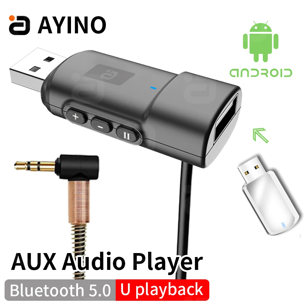 AYINO Bluetooth 5,0 AUX автомобильный аудио плеер беспроводной приемник адаптер U-диск воспроизведение до 3,5 мм разъем Музыкальный Микрофон Громкая связь для динамика
AYINO Bluetooth 5,0 AUX автомобильный аудио плеер беспроводной приемник адаптер U-диск воспроизведение до 3,5 мм разъем Музыкальный Микрофон Громкая связь для динамика