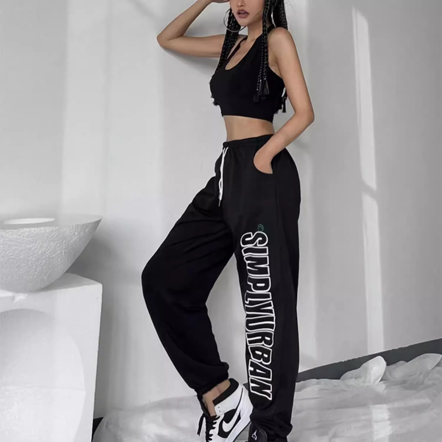 Summer pants straight-leg cargo pants n retro striped quick-dry jazz dance athletic slacks
Summer pants straight-leg cargo pants n retro striped quick-dry jazz dance athletic slacks