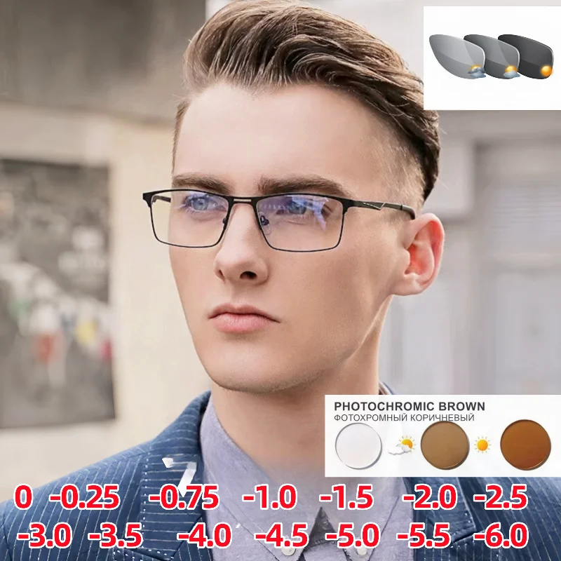 Модные металлические очки для близорукости, классические очки, меняющие цвет, яркость 0 ~ 600 градусов
Модные металлические очки для близорукости, классические очки, меняющие цвет, яркость 0 ~ 600 градусов