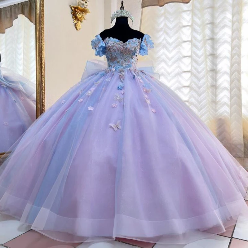 Лавандовое блестящее платье Quinceanera, бальное платье с открытыми плечами, аппликация, бант, бисер, кристалл, тюль, вечерние, день рождения, сладкое платье 16, Vestido
Лавандовое блестящее платье Quinceanera, бальное платье с открытыми плечами, аппликация, бант, бисер, кристалл, тюль, вечерние, день рождения, сладкое платье 16, Vestido