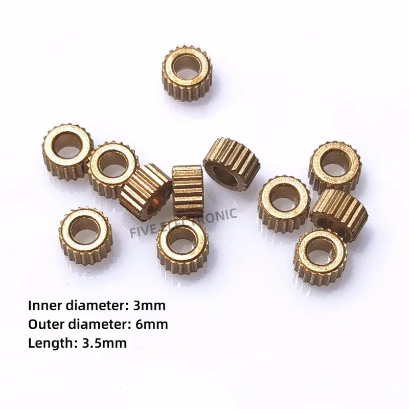 10Pcs/Lot Inner Diameter 3mm Outer Diameter 6mm Length 3.5mm Outer Diameter teeth Self-Lubricating Oil Bearing
10Pcs/Lot Inner Diameter 3mm Outer Diameter 6mm Length 3.5mm Outer Diameter teeth Self-Lubricating Oil Bearing