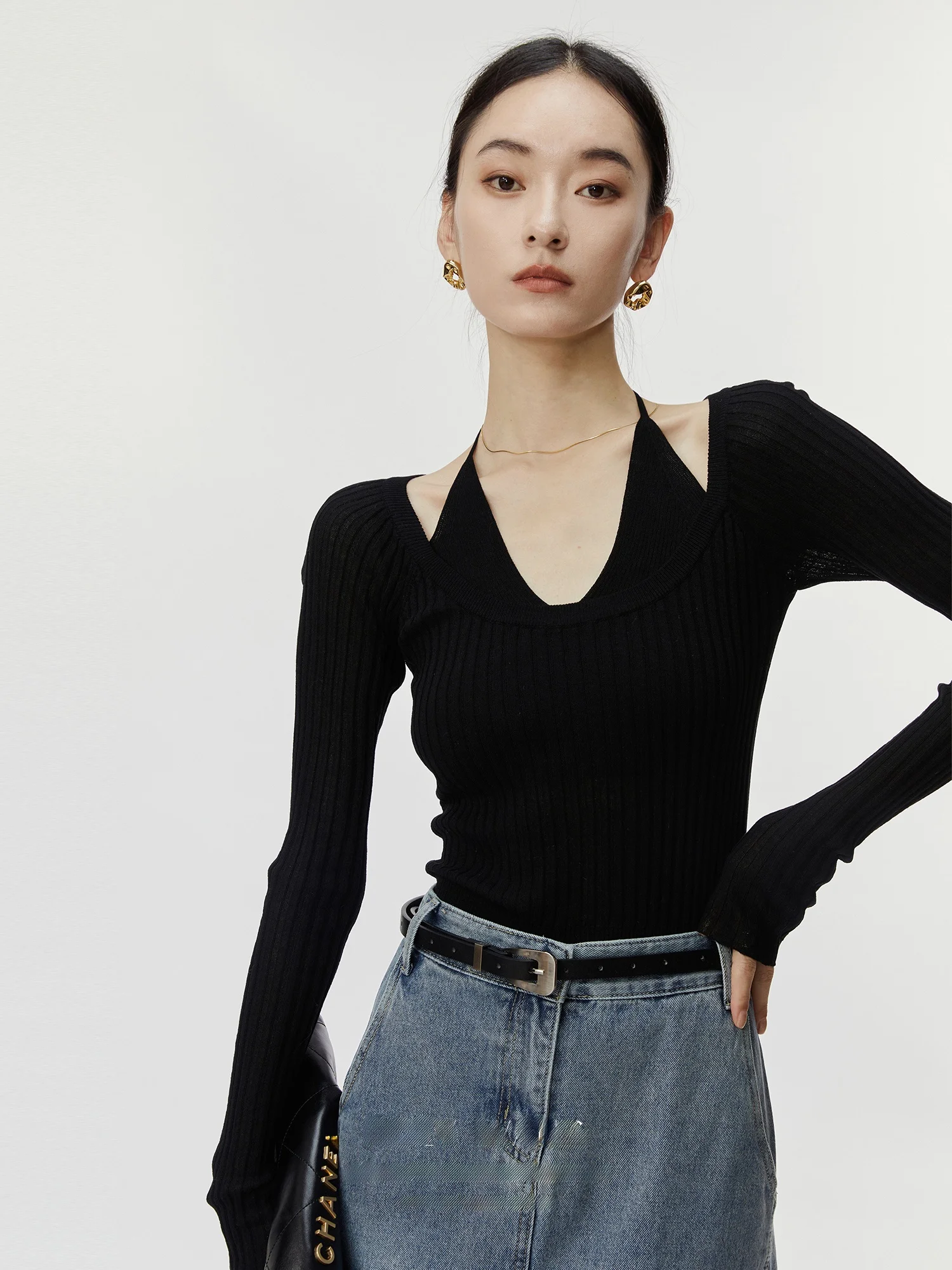 ROEYWANG Australian Wool Slim Fit V-Ne Knitwear Women's Faion Casual Sle oulder Exposure Design Moisture ng
ROEYWANG Australian Wool Slim Fit V-Ne Knitwear Women's Faion Casual Sle oulder Exposure Design Moisture ng