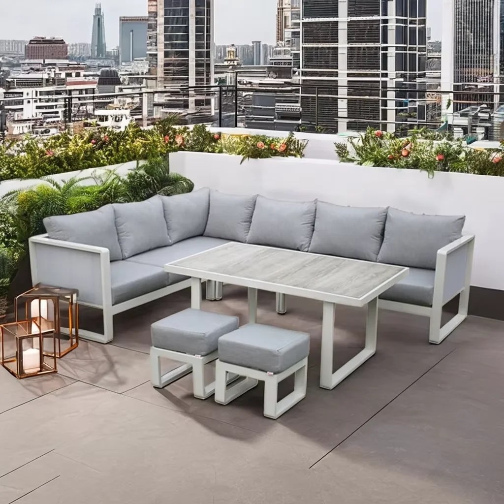 Modern Garden Sofa with Cushion New Design Outdoor Patio Furniture Hotel High End Aluminum Mesh Durable Patio Sofa
Modern Garden Sofa with Cushion New Design Outdoor Patio Furniture Hotel High End Aluminum Mesh Durable Patio Sofa