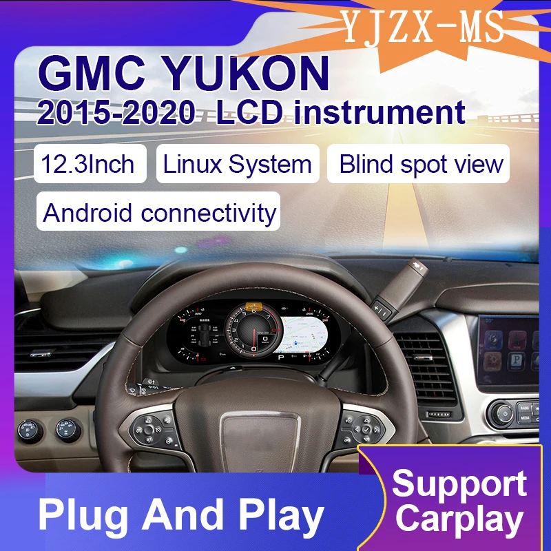 KD Digital Instrument Cluster for GMC Yukon 2015-2020, 12.3" LCD Digital Dash with CarPlay, Android Auto and GPS
KD Digital Instrument Cluster for GMC Yukon 2015-2020, 12.3" LCD Digital Dash with CarPlay, Android Auto and GPS