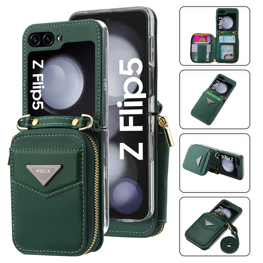 Stylish Multi-functional Zipper Bag Phone Case For Samsung Galaxy Z Flip 5 Leather Shock-absorbing Collapsible Protective Cover
Stylish Multi-functional Zipper Bag Phone Case For Samsung Galaxy Z Flip 5 Leather Shock-absorbing Collapsible Protective Cover