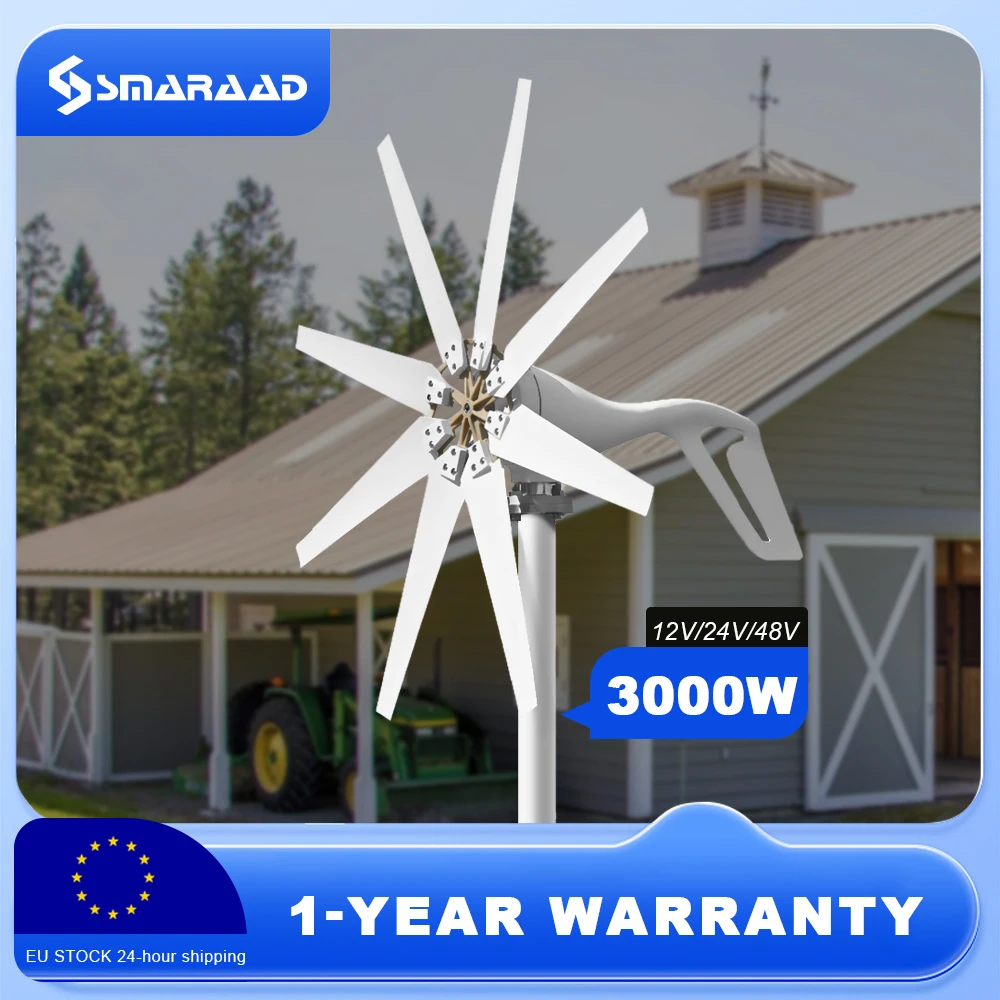 3000w Wind Turbine Generator 12V 24V 48V DC 220v AC Home System Free Green Alternative Energy Solar Panels Home Energy Solutions
3000w Wind Turbine Generator 12V 24V 48V DC 220v AC Home System Free Green Alternative Energy Solar Panels Home Energy Solutions