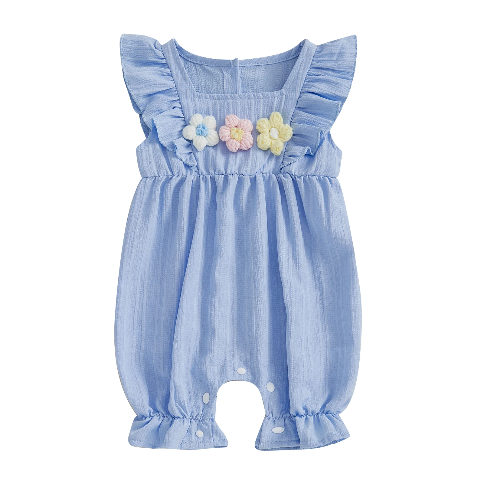 0-18M Infant Summer Clothes Newborn Baby Girl Romper Cute Knit 3d Flower Ruffle Sleeve Jumpsuit Outfit
0-18M Infant Summer Clothes Newborn Baby Girl Romper Cute Knit 3d Flower Ruffle Sleeve Jumpsuit Outfit