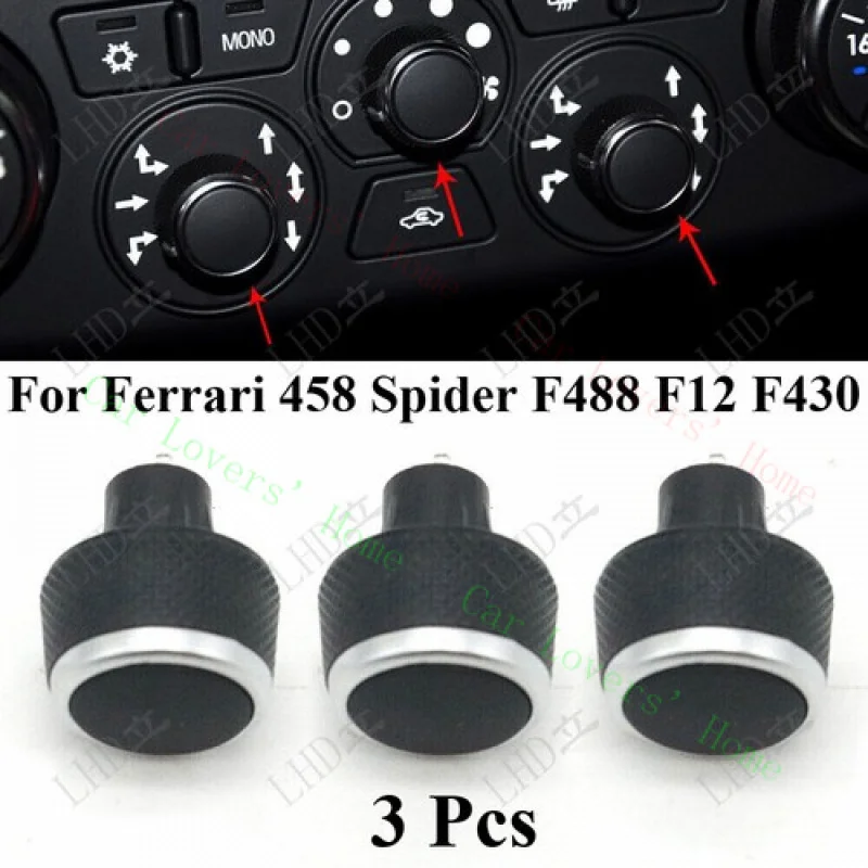 A+ 3 Pcs AC Control Panel Switch Button For Ferrari 458 Spider F488 F12 F430
