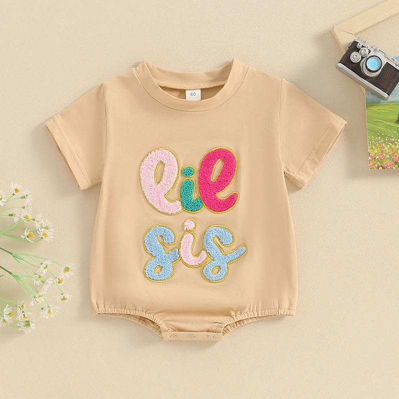 Newborn Infant Baby Girl Rompers Toddler Summer Button Jumpsuit Short Sleeve Crewneck Letter Embroidery Playsuit Outfits Clothes
Newborn Infant Baby Girl Rompers Toddler Summer Button Jumpsuit Short Sleeve Crewneck Letter Embroidery Playsuit Outfits Clothes