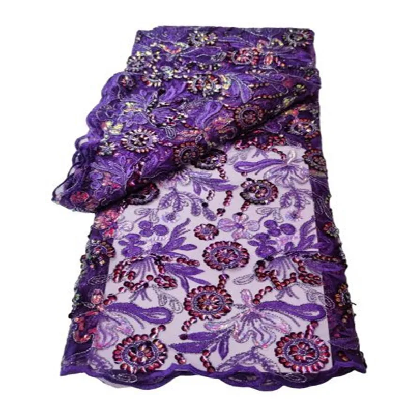 African Lace Fabric High Quality Embroidery 2023 Purple French Tulle Lace Nigerian Sequins Lace Fabric For Wedding Wholesale
African Lace Fabric High Quality Embroidery 2023 Purple French Tulle Lace Nigerian Sequins Lace Fabric For Wedding Wholesale