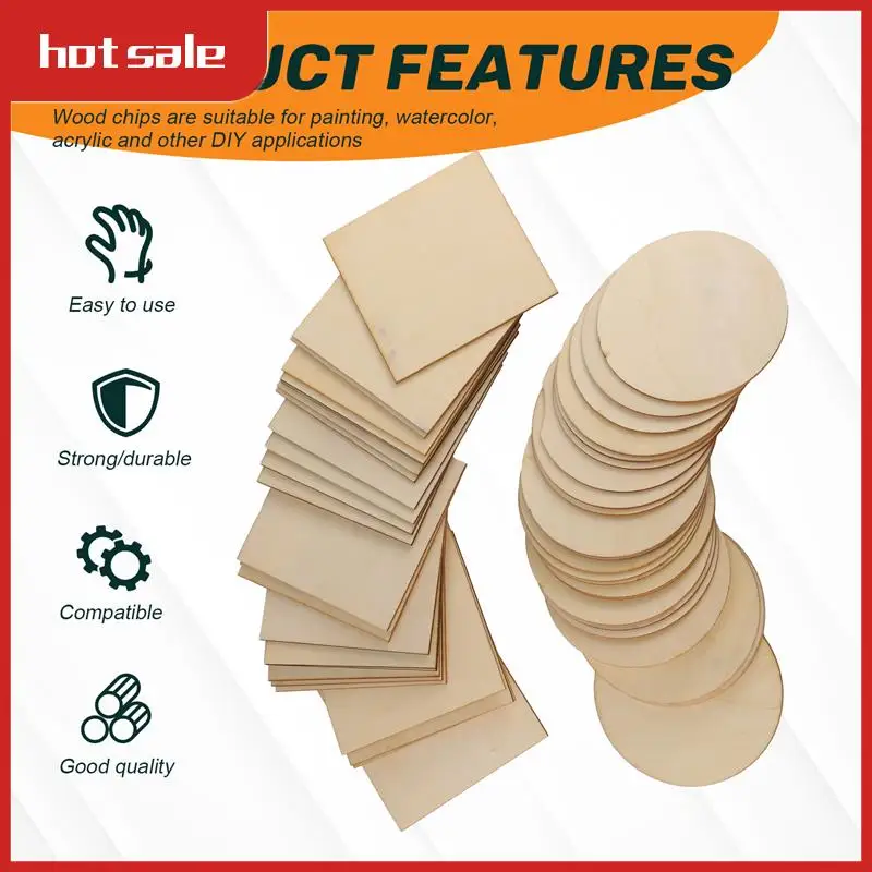 A21I-50Pcs Wood Slices 4X4inch Unfinished Wood Pieces Square And Round Wooden For DIY Coaster Arts Painting Staining Crafts
A21I-50Pcs Wood Slices 4X4inch Unfinished Wood Pieces Square And Round Wooden For DIY Coaster Arts Painting Staining Crafts