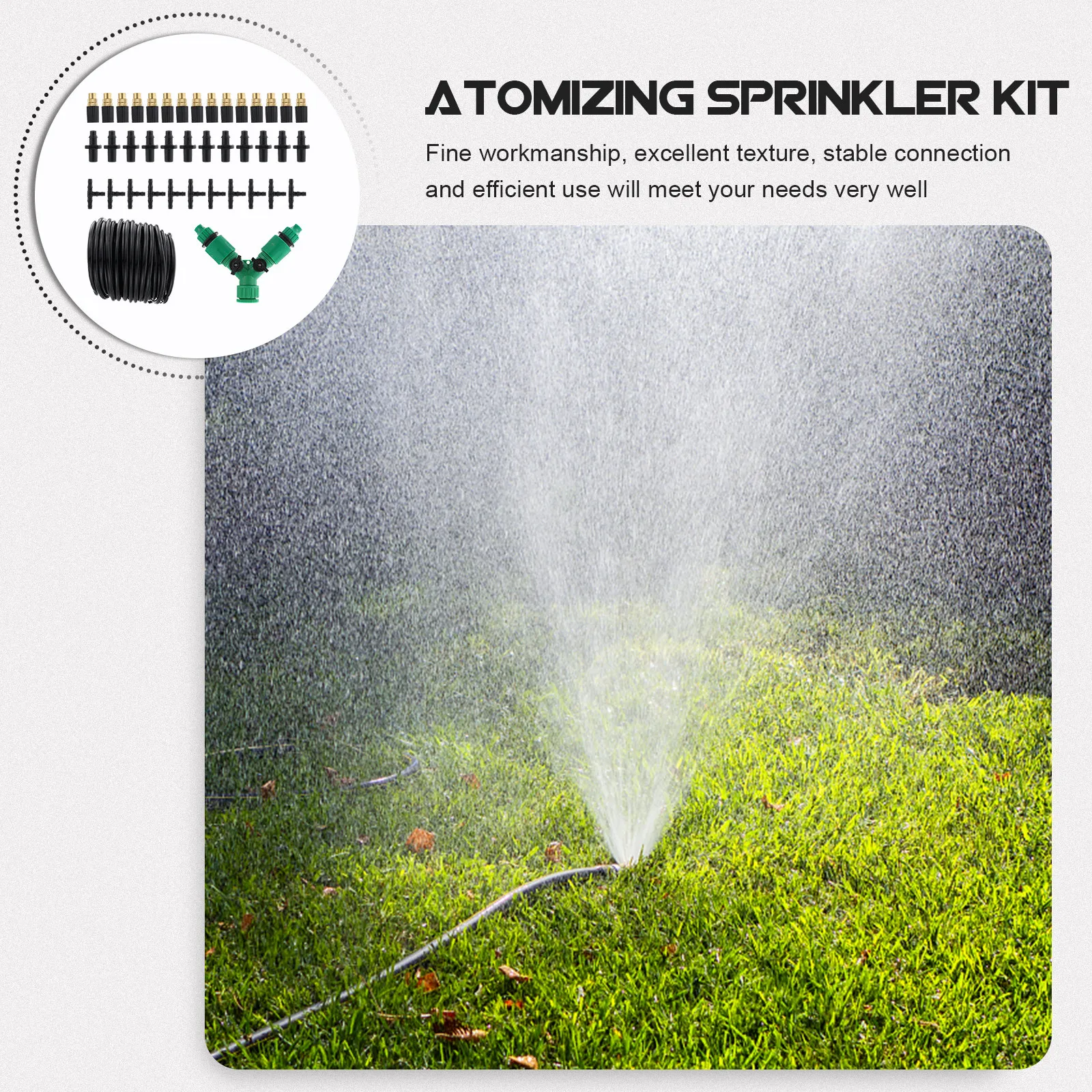 1Set 20M Atomizing Sprinkler Kit Copper Nozzle Drip Irrigation Hose Accessories Garden Watering System Mist Nozzle for Roof
1Set 20M Atomizing Sprinkler Kit Copper Nozzle Drip Irrigation Hose Accessories Garden Watering System Mist Nozzle for Roof