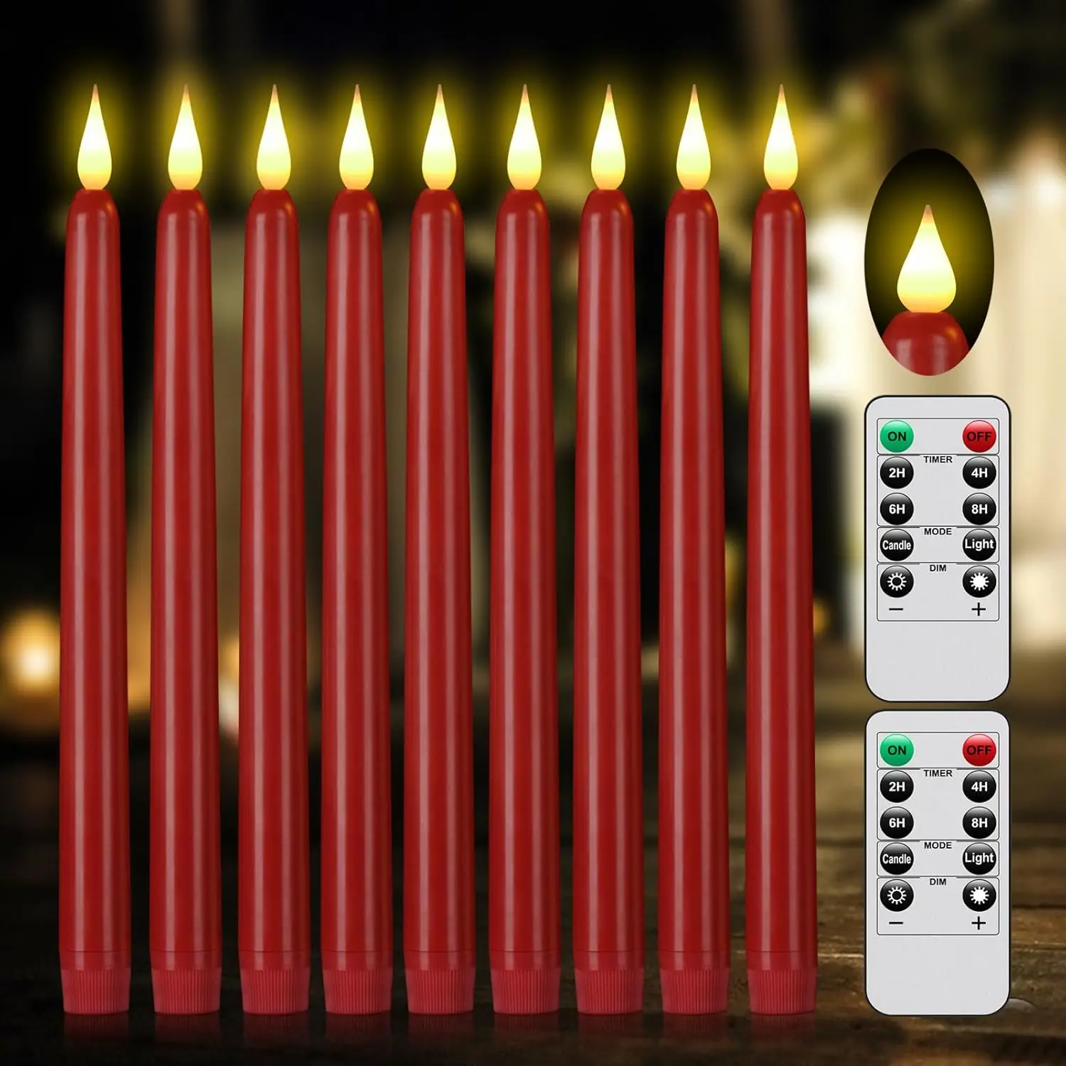 LED Flameless Taper Candles Battery Operated Realistic Flickering Remote Control Dinner Wedding Party Decoration Long Candles
LED Flameless Taper Candles Battery Operated Realistic Flickering Remote Control Dinner Wedding Party Decoration Long Candles