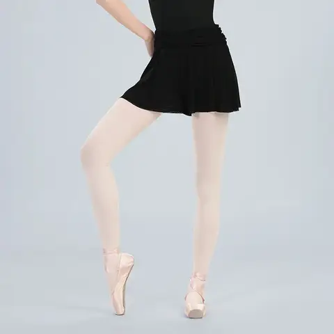 Women Ballet Shorts New High Waist Double Layer Yoga Skirted Short Pants Girls Skate Gymnastic Soft Mesh Dance Culottes