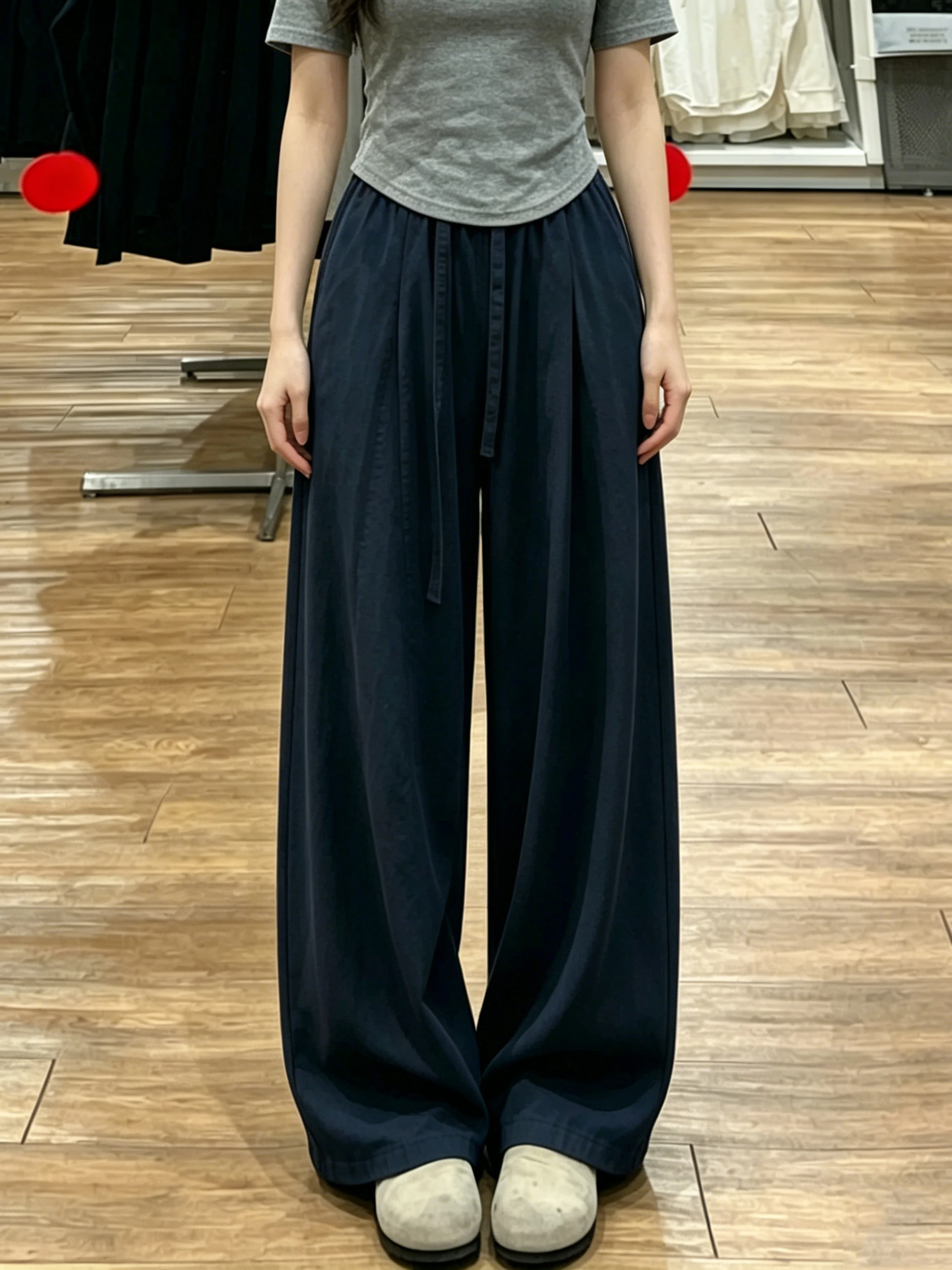 Summer Thin Wide Leg Pants Women's Loose Drapey Ice Silk Cotton Linen Drawstring Floor-Length Trousers Versatile High Waist
Summer Thin Wide Leg Pants Women's Loose Drapey Ice Silk Cotton Linen Drawstring Floor-Length Trousers Versatile High Waist