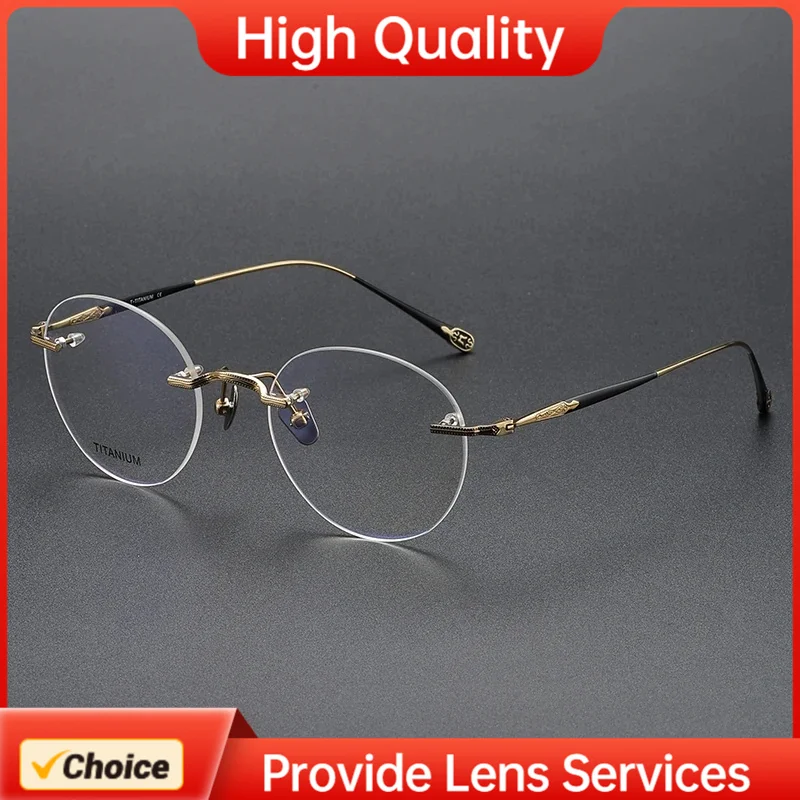 Luxury MATSUDA Style Rimless Pure Titanium Eyeglasses Frame for Women Small Face Lightweight Design Eyewear RX Lenses 80955
Luxury MATSUDA Style Rimless Pure Titanium Eyeglasses Frame for Women Small Face Lightweight Design Eyewear RX Lenses 80955
