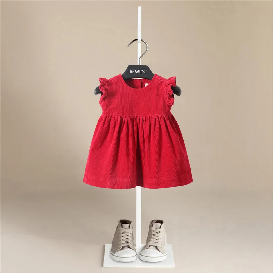 Red Spring Autumn Girls' Flying Sleeve Cotton Dress Middle Small Children's Western-style Corduroy Solid Color Princess Dress
Red Spring Autumn Girls' Flying Sleeve Cotton Dress Middle Small Children's Western-style Corduroy Solid Color Princess Dress