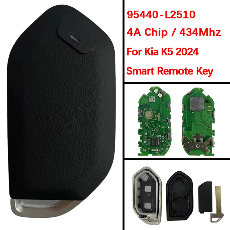 CN051272 Aftermarket Smart Key Fob 5 Button Remote Keyless Control 4A Chip 434Mhz FCC 95440-L2510 For Kia K5 2024
CN051272 Aftermarket Smart Key Fob 5 Button Remote Keyless Control 4A Chip 434Mhz FCC 95440-L2510 For Kia K5 2024