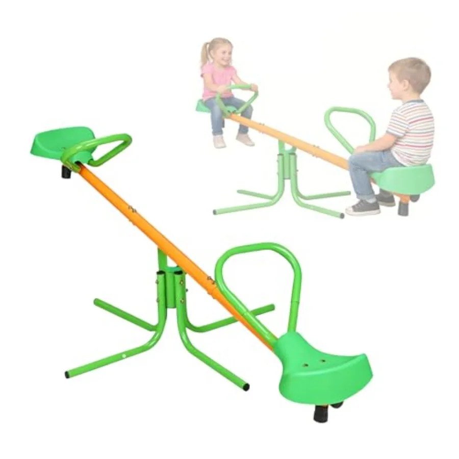 Spinning Teeter Totter for backyard outdoor playground use, polyethylene seats, light green, 360 rotation with soft sit seats,
Spinning Teeter Totter for backyard outdoor playground use, polyethylene seats, light green, 360 rotation with soft sit seats,