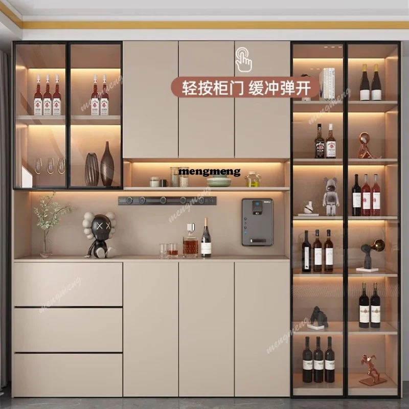New arrive Customized solid wood dining side cabinet integrated against the wall Modern simple living room storage wine cabinet
New arrive Customized solid wood dining side cabinet integrated against the wall Modern simple living room storage wine cabinet