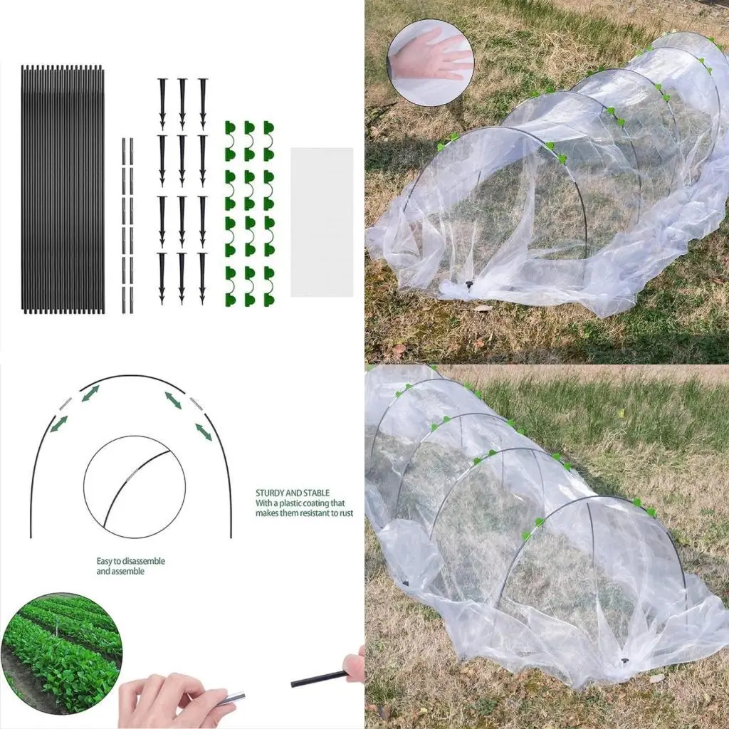Garden DIY Greenhouse Hoops Row Cover Hoops With Connectors Gardening Clamps C5AD
Garden DIY Greenhouse Hoops Row Cover Hoops With Connectors Gardening Clamps C5AD