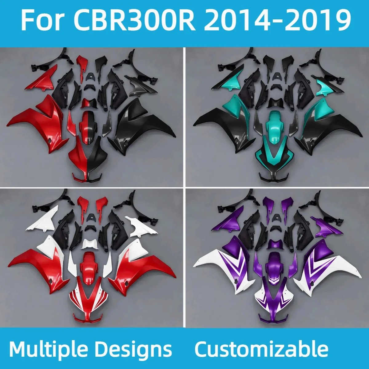 For HONDA CBR300R 2014-2019 Body Parts Fairing Kit CBR 300R 14-19 ABS Injection Bodywork Set Motorcycle Fairings
For HONDA CBR300R 2014-2019 Body Parts Fairing Kit CBR 300R 14-19 ABS Injection Bodywork Set Motorcycle Fairings