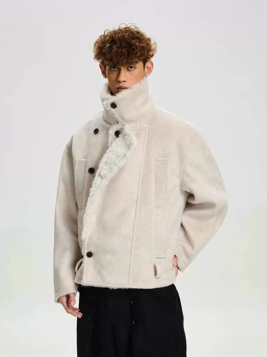 Men's Winter Wool Blend Fce Lined Cotton Jaet Double Breasted American Sle Mountain Eagle Coat Warm Cotton Outerwear
Men's Winter Wool Blend Fce Lined Cotton Jaet Double Breasted American Sle Mountain Eagle Coat Warm Cotton Outerwear