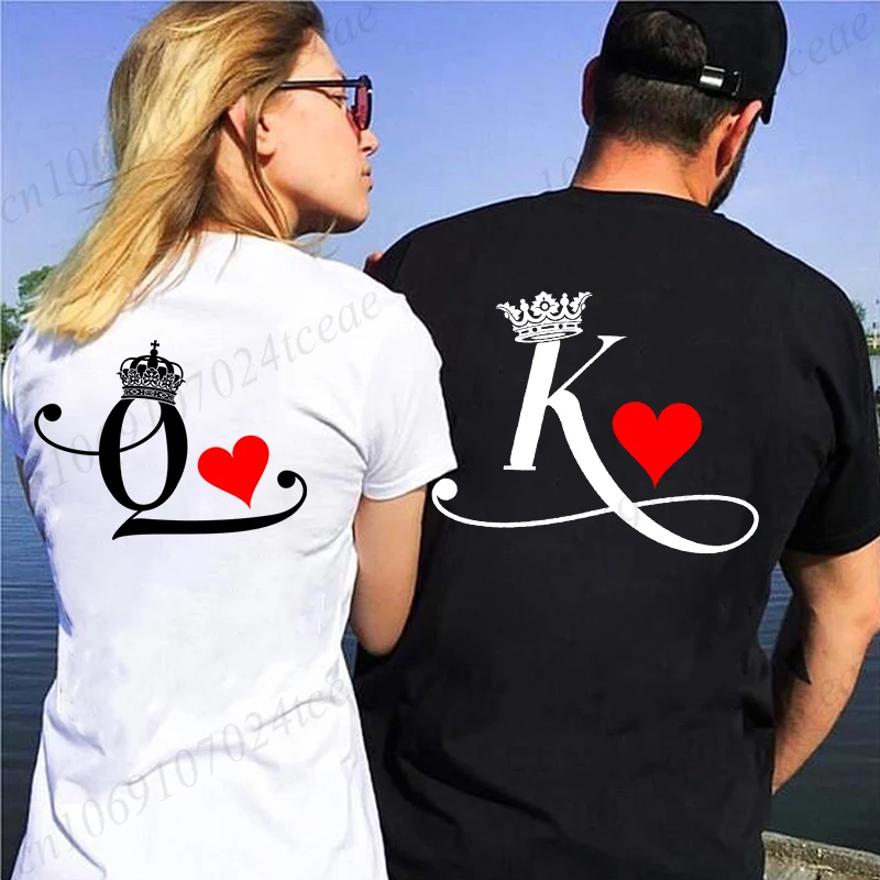 Lovers T-Shirts King Queen Crown Print Couple T Shirt Short Sleeve O Neck Loose Tshirt Fashion Woman Mens Tee Shirt Tops Clothes
Lovers T-Shirts King Queen Crown Print Couple T Shirt Short Sleeve O Neck Loose Tshirt Fashion Woman Mens Tee Shirt Tops Clothes