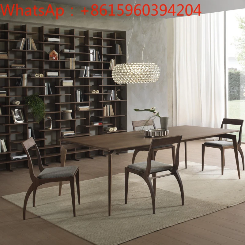 North American black walnut solid wood table Nordic simple Italian restaurant living room designer worktable classic long table
North American black walnut solid wood table Nordic simple Italian restaurant living room designer worktable classic long table