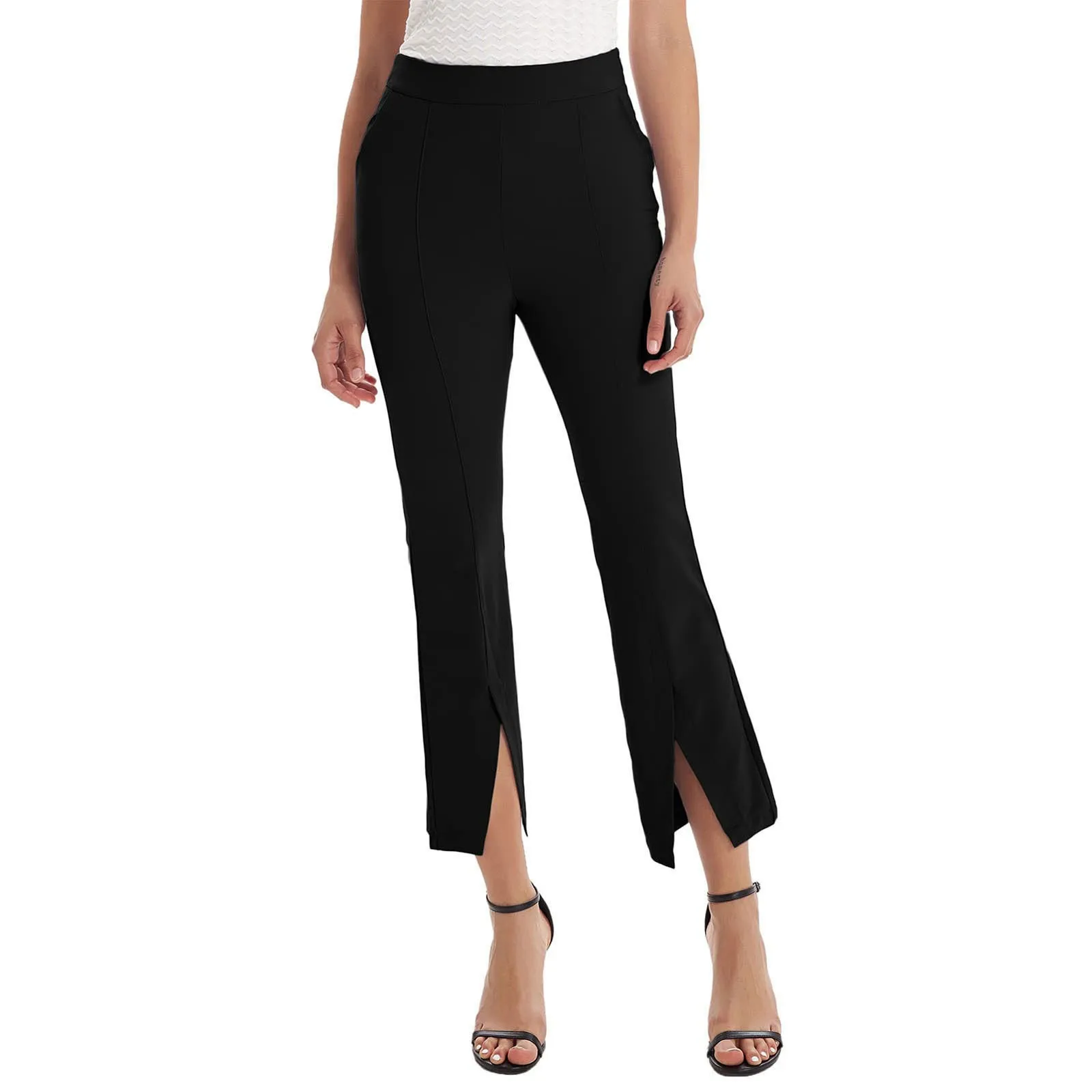 Summer Flare Pants Women Front Slit Slim Fit Flare Pants Solid Color High Waist Female Trousers Elegant Office Ladies Trousers
Summer Flare Pants Women Front Slit Slim Fit Flare Pants Solid Color High Waist Female Trousers Elegant Office Ladies Trousers
