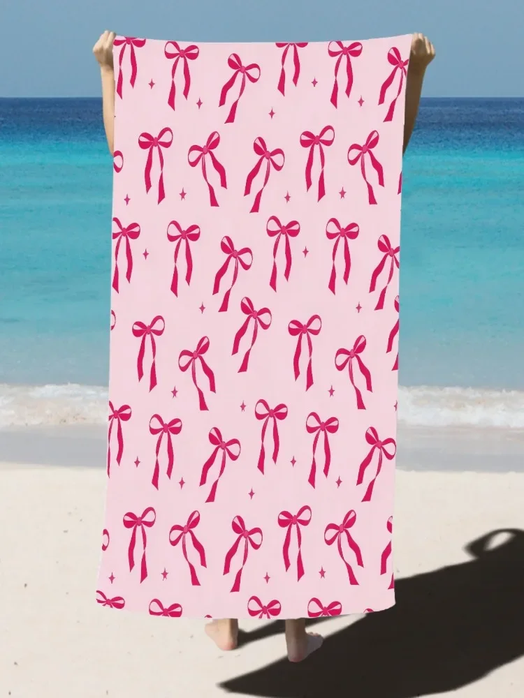Pink bow print beachtowel,quality ultra-fine fiber, fast drying,strong water absorption,choice for beaches bow womens bath towel
Pink bow print beachtowel,quality ultra-fine fiber, fast drying,strong water absorption,choice for beaches bow womens bath towel