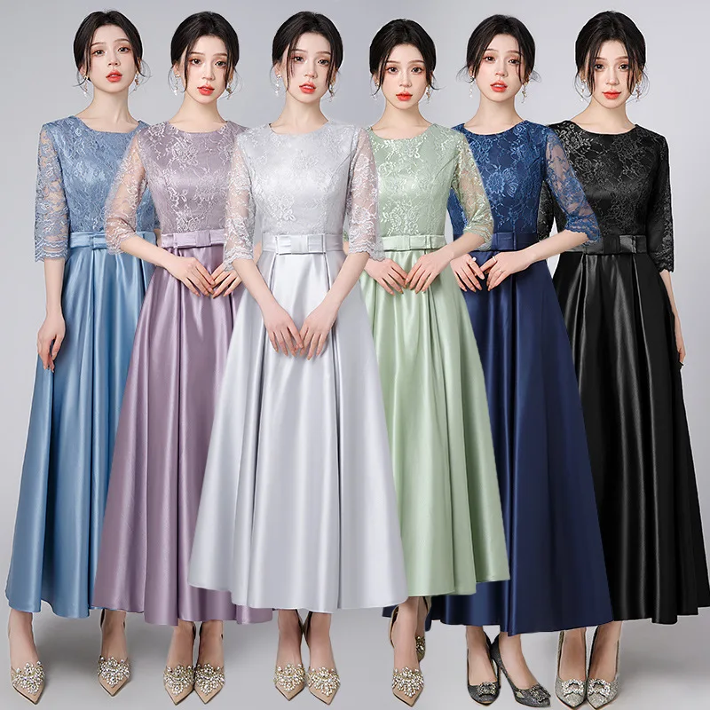 A Line Satin Lace Sash Half Sleeve Elegant Off Shoulder Bridesmaid Dresses Wedding Party Evening Formal Prom Tea Length Zipper
A Line Satin Lace Sash Half Sleeve Elegant Off Shoulder Bridesmaid Dresses Wedding Party Evening Formal Prom Tea Length Zipper