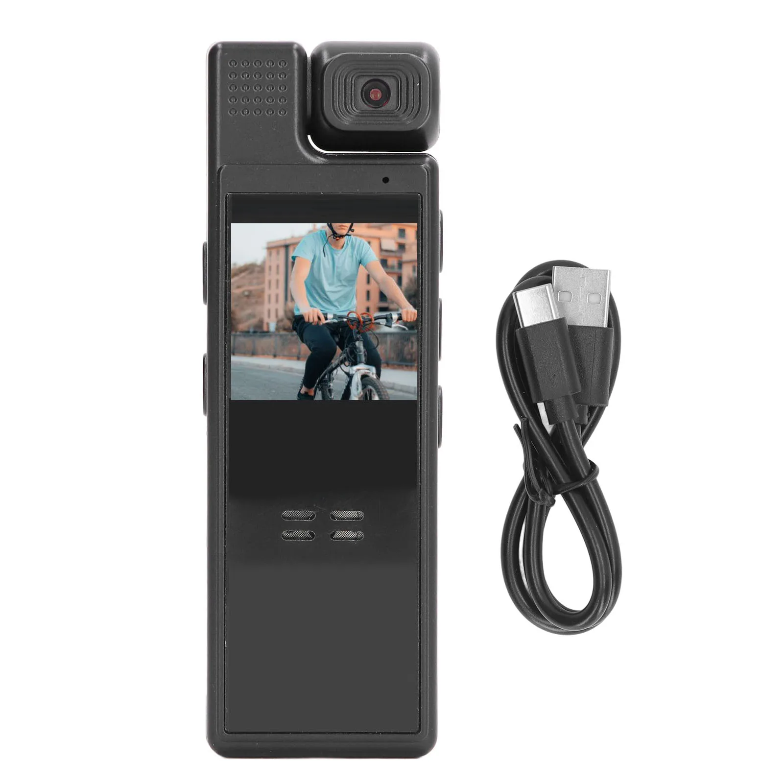 Cycling Recorder 1.3 Inch Color Screen Backclip Sports Camera 180 Degree Rotatable Angle Built in Battery
Cycling Recorder 1.3 Inch Color Screen Backclip Sports Camera 180 Degree Rotatable Angle Built in Battery
