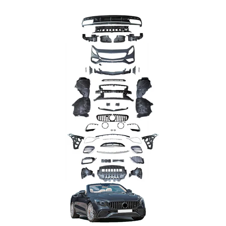 Factory Direct Full Front Bumper Rear Diffuser Kit S Class C217 W217 Coupe Upgrade to S63 Style Car Body Kit for Benz 2015-2021
Factory Direct Full Front Bumper Rear Diffuser Kit S Class C217 W217 Coupe Upgrade to S63 Style Car Body Kit for Benz 2015-2021