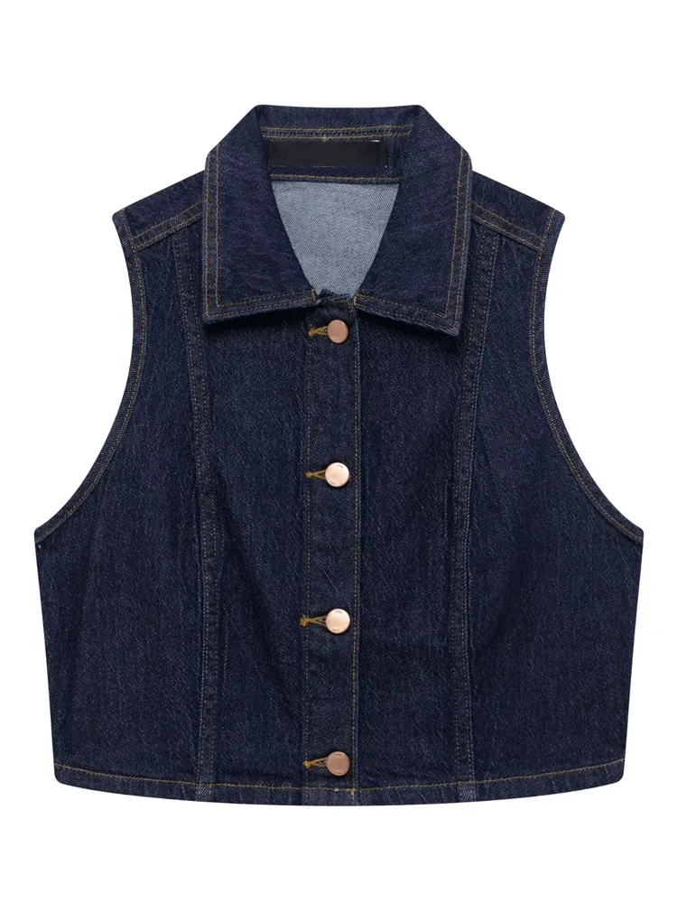 OUROPEAN ZTATION 2025 Summer New Woman Glamorous Sleeveless Gilet Top Chic Female Blouses Short Turn-down Collar Vest Waistcoat
OUROPEAN ZTATION 2025 Summer New Woman Glamorous Sleeveless Gilet Top Chic Female Blouses Short Turn-down Collar Vest Waistcoat