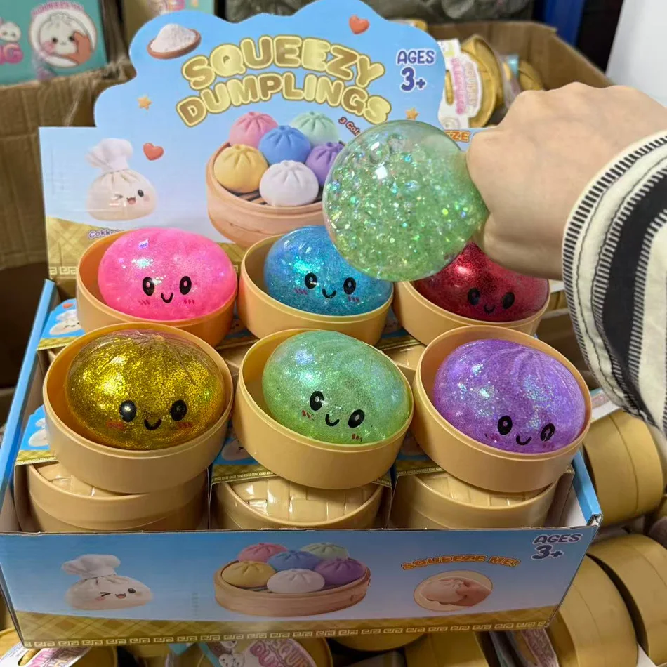 New Glitter Dumpling Squishy with Box Dumplings Sensory Squeeze Toy for Stress Relief Fans Gift
New Glitter Dumpling Squishy with Box Dumplings Sensory Squeeze Toy for Stress Relief Fans Gift