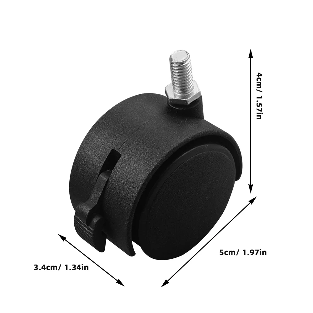4 Pcs Swivel Casters Caster Wheels Office Chair Black White Heavy Duty Furniture Castors Brake Hard Floor 
4 Pcs Swivel Casters Caster Wheels Office Chair Black White Heavy Duty Furniture Castors Brake Hard Floor