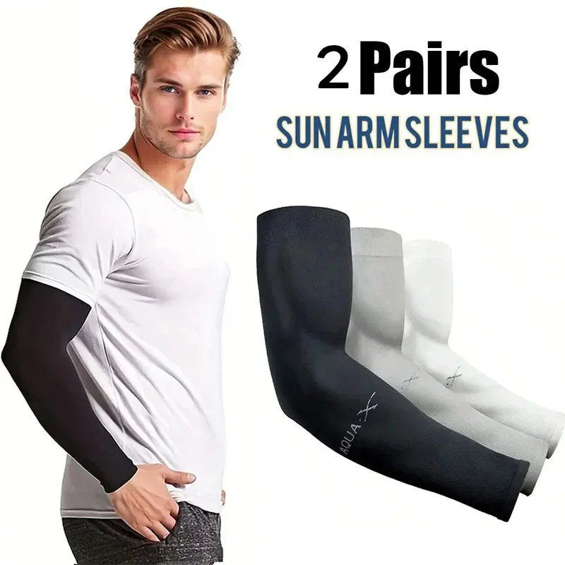 2Pcs Unisex Ice Silk Cooling Arm Covers, Elastic UV Protection Sleeves, Sunproof Sleeves For Summer Outdoor Sports And Daily Use
2Pcs Unisex Ice Silk Cooling Arm Covers, Elastic UV Protection Sleeves, Sunproof Sleeves For Summer Outdoor Sports And Daily Use