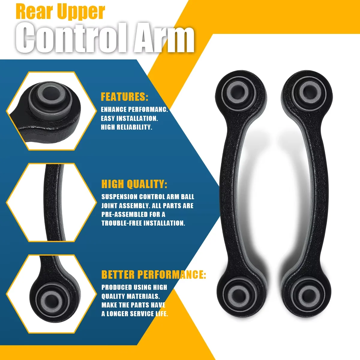 Svenubee 2Pcs Rear Upper Control Arm Set for Buick Enclave Chevrolet Traverse GMC Acadia Limited 2007 2008 2009 - 2017 K641887
Svenubee 2Pcs Rear Upper Control Arm Set for Buick Enclave Chevrolet Traverse GMC Acadia Limited 2007 2008 2009 - 2017 K641887