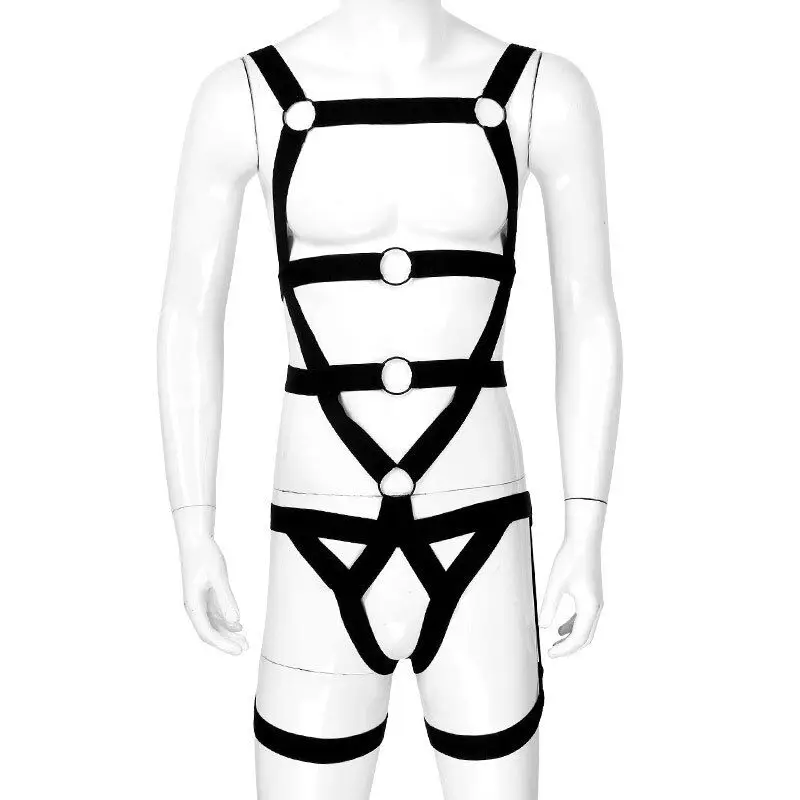 Adjustable Men Elastic Body Chest Harness Sexy Bondage Lingerie with Straps Leg Ring Hombre Stockings Clubwear Stage Costume
Adjustable Men Elastic Body Chest Harness Sexy Bondage Lingerie with Straps Leg Ring Hombre Stockings Clubwear Stage Costume