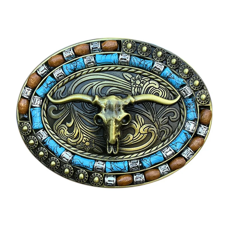 Bull skull belt buckle Western cowboy European and American accessories
Bull skull belt buckle Western cowboy European and American accessories