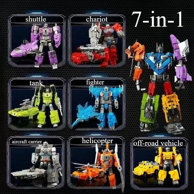 Transformation toy 7-in-1 fitable robot action figure exquisite model hand figure desktop ornament boy birthday gift collection
Transformation toy 7-in-1 fitable robot action figure exquisite model hand figure desktop ornament boy birthday gift collection