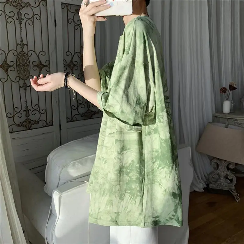 Summer Men's Clothing Loose Trend Short Sleeve Round Neck Tie Dye Printed Hong Kong Breeze Casual Simplicity Japanese T-shirt
Summer Men's Clothing Loose Trend Short Sleeve Round Neck Tie Dye Printed Hong Kong Breeze Casual Simplicity Japanese T-shirt