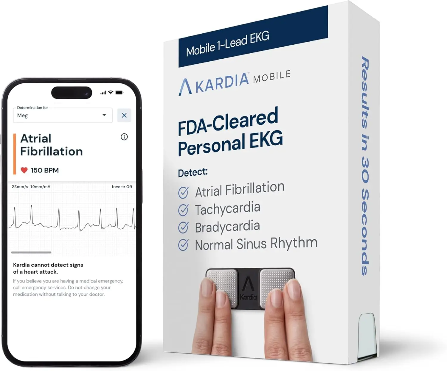Personal EKG Monitor, FDA-Cleared, 30s Results, Detects AFib & Arrhythmias, Works with Smartphones, No Subscription Needed
Personal EKG Monitor, FDA-Cleared, 30s Results, Detects AFib & Arrhythmias, Works with Smartphones, No Subscription Needed