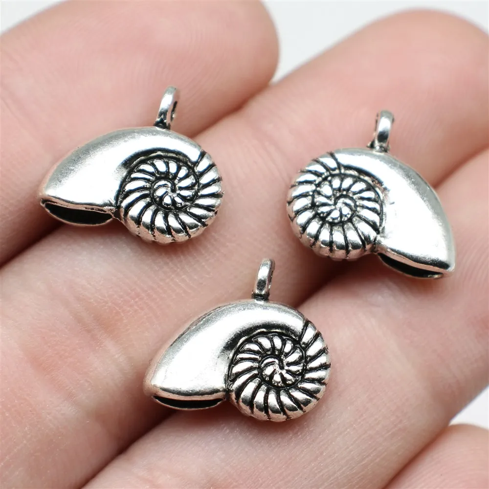 Wholesale 100pcs/bag 16x12mm Conch Charms Wholesale Antique Silver Color For Jewelry Making Zinc Alloy Charms
Wholesale 100pcs/bag 16x12mm Conch Charms Wholesale Antique Silver Color For Jewelry Making Zinc Alloy Charms