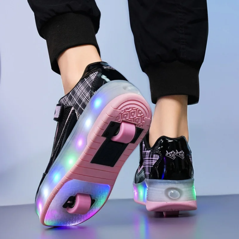 Kids Glitter Roller Skates Two Roller Skating Sneakers Breathable Sports Shoes Good Gifts for Boys and Girls.
Kids Glitter Roller Skates Two Roller Skating Sneakers Breathable Sports Shoes Good Gifts for Boys and Girls.