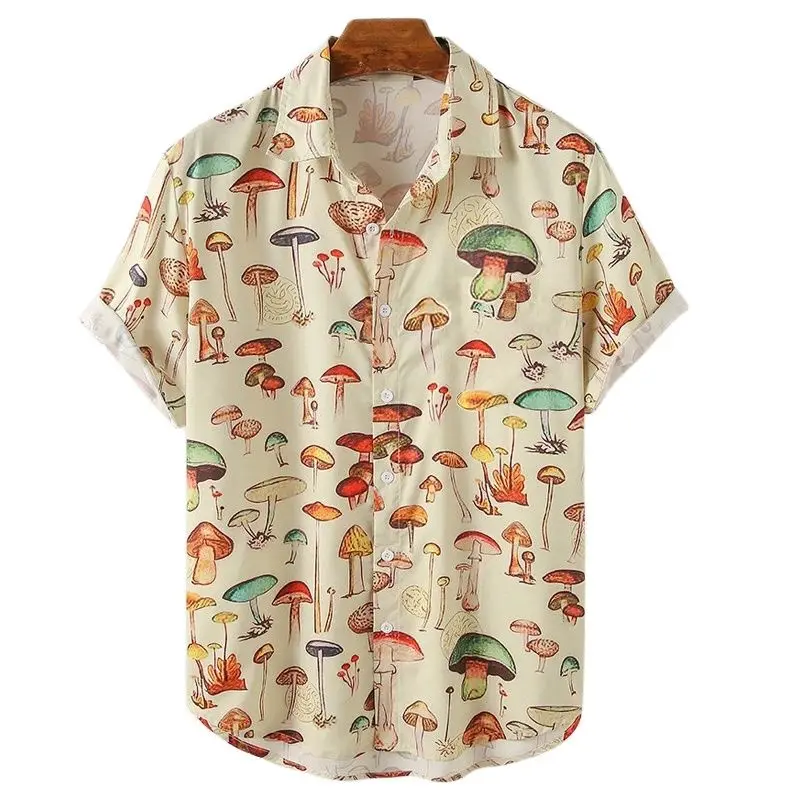 Summer Men's Hawaiian Shirt Lapel Short Sleeve Colorful Element Mushroom Pattern 3D Printing Button Trend Casual Shirt Tops 5XL
Summer Men's Hawaiian Shirt Lapel Short Sleeve Colorful Element Mushroom Pattern 3D Printing Button Trend Casual Shirt Tops 5XL