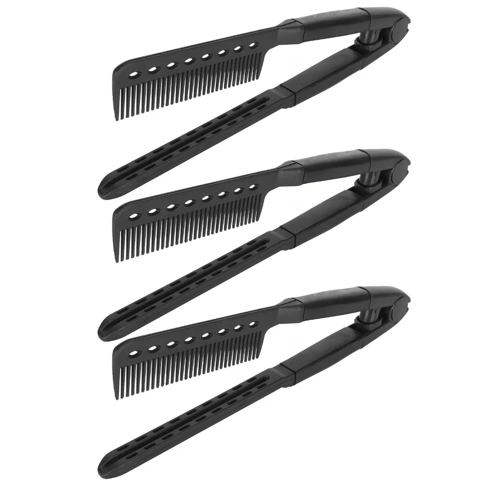3pcs V Shaped Hair Straightening Comb Portable Professional Styling Comb Heat Avoid Black Portable Hair Comb Salon Use
3pcs V Shaped Hair Straightening Comb Portable Professional Styling Comb Heat Avoid Black Portable Hair Comb Salon Use