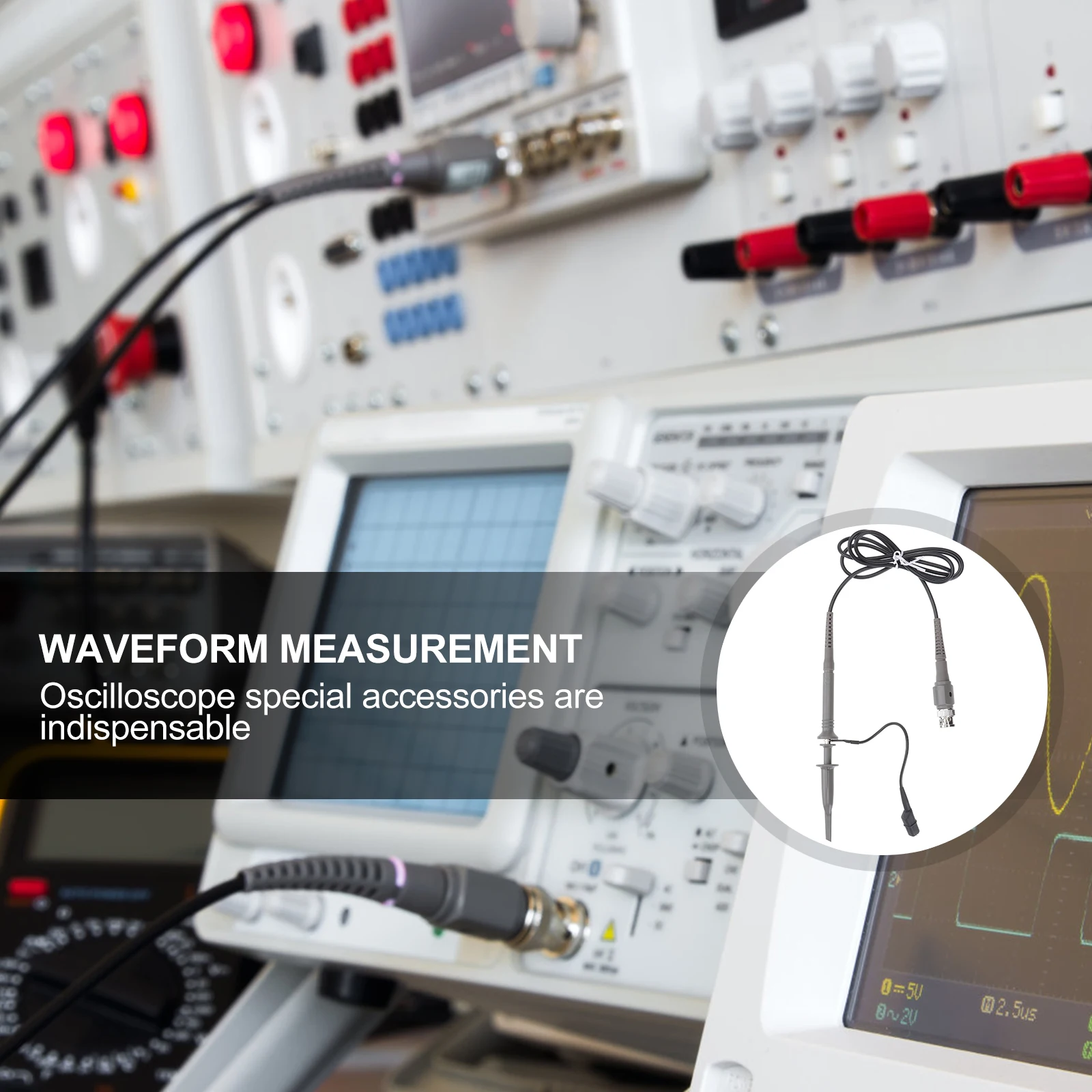 1Pc 100MHz Oscilloscope Probe Kit Clip Probes With Ground Alligator Clip Insulation Cover Color Coding For Channels
1Pc 100MHz Oscilloscope Probe Kit Clip Probes With Ground Alligator Clip Insulation Cover Color Coding For Channels